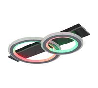 Plafonnier LED pour salon, télécommande, changement de couleur, L 63 cm