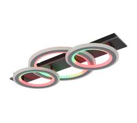 Plafonnier LED pour salon, télécommande, changement de couleur, L 73 cm