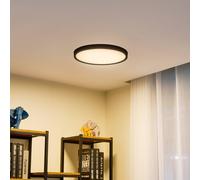 Plafonnier LED Pravin Lindby, noir, Salon / Salle à manger, Matière Plastique, Moderne, Plafonnier LED