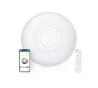 Plafonnier LED Rainbow Ksix, Haut-parleur intégré, connecté, Suivez le rythme de la musique, Modes de lumière RVB, 40cm, 30W, Blanc