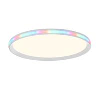 Plafonnier LED RGB avec télécommande Plafonnier CCT dimmable Lampe de salon changement de couleur, blanc, 28W 2800Lm blanc chaud froid, DxH 45x6 cm