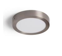 Plafonnier LED Rond 18W Métal Ø225 mm Argenté 5000K Blanc froid