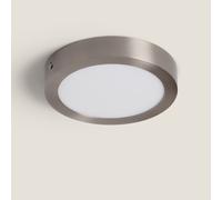 LEDKIA LIGHTING Plafonnier LED Rond 18W Métal Ø225 mm Argenté pour chambre, salon, cuisine 5000K Blanc froid