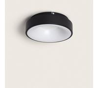 Plafonnier Led Rond 20w Métal Ø300 Mm Cct Sélectionnable Jacob Noir