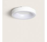 Plafonnier LED Rond 30W Métal Ø380 mm CCT Sélectionnable Jacob Blanc Blanc G