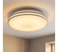 Plafonnier rond Lampe de plafond Moderne Lampe de salon Plafond, acrylique blanc, LED 1120 lumens blanc chaud, DxH 29,3 x 8,5 cm