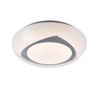 Plafonnier LED rond blanc pour chambre à coucher, en métal acrylique, 1 LED 15 W, 1 040 lm, 3 000 K, blanc chaud, D x H 35 x 9,5 cm