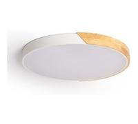 Plafonnier LED Rond Bois 36W CCT Sélectionnable Semi-Dari Ø500 mm Vert Vert G