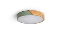 Plafonnier LED Rond Bois et Aluminium 18W CCT Sélectionnable Semi-Dari Ø320 | CCT Sélectionnable 2700-6500K | Éclairage Économique 1600lm | Installation Facile