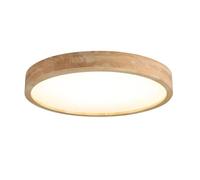 Plafonnier LED rond en bois nordique original en bois décoration de chambre à coucher éclairage minimaliste ultra-mince plafonnier d'étude 3000-6000K luminaire encastré à intensité variable pour