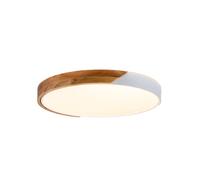 Plafonnier LED rond KUMO Ø50 cm 40W métal blanc et bois lumière CCT 3000/4000/6000K design moderne