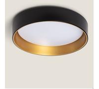 Plafonnier LED Rond Métal 20W CCT Sélectionnable Broadway Ø450 mm Noir / Or