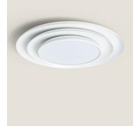 TechBrey Plafonnier LED Rond Métal 30W Ø500 mm CCT Sélectionnable Telmor Blanc Blanc G