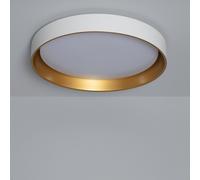 Plafonnier Led Rond Métal 30w Cct Sélectionnable Big Broadwey Ø550 Mm Blanc / Or