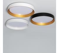 Plafonnier Led Rond Métal 30w Cct Sélectionnable Big Broadwey Ø550 Mm Noir