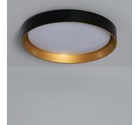 Plafonnier LED Rond Métal 30W CCT Sélectionnable Big Broadwey Ø550 mm Noir / Or Noir / Or G