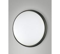 Plafonnier LED rond moderne Olly en aluminium noir et polycarbonate 30 W 3220 lm 3000 K IP54 Lampe de plafond haute efficacité 3315-65-101