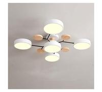 Plafonnier LED rond nordique moderne en acrylique, montage semi-encastré, luminaire de plafond pour chambre à coucher, salon, salle à manger, couloir, cuisine (têtes W-7, 3-Co (têtes W5 3 couleurs)