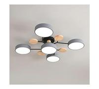 Plafonnier LED rond nordique moderne en acrylique, montage semi-encastré, luminaire de plafond pour chambre à coucher, salon, salle à manger, couloir, cuisine (têtes W-7, 3-Co (têtes Ga5 6000K)