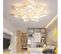 Plafonnier LED rond Pétale - 80W - 10 têtes - Blanc