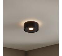 Plafonnier LED Rotari Arcchio, dimmable, noir, Salon / Salle à manger, Aluminium, Moderne, Plafonnier LED