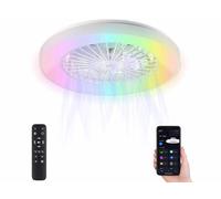 Plafonnier LED RVB CCT et ventilateur connecté VT-900.led avec commandes vocale
