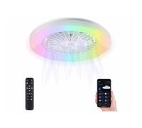 Plafonnier LED RVB CCT et ventilateur connecté VT-900.led avec commandes vocales