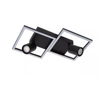 Plafonnier LED Salon Aluminium Noir L: 41 CM GU10 Spot Bureau