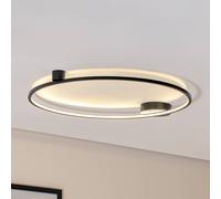 Plafonnier LED Saturno Milagro Lighting, noir, Salon / Salle à manger, Aluminium, Moderne, Plafonnier LED