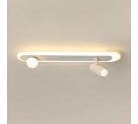 Plafonnier LED Semi-encastré Moderne avec Spot Lustre linéaire Blanc élégant pour Couloir et Salon Luminaire Contemporain près du Plafond
