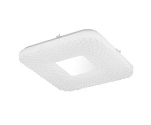 Plafonnier LED spot chrome opale lampe blanche salon éclairage carré Globo 41343-18
