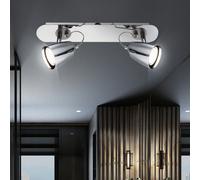 Plafonnier LED spot salon salle à manger chrome lumière réglable