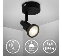 Plafonnier LED Spot orientable GU10 5W blanc chaud IP44 Lampe de salle de bain