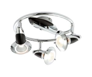 Plafonnier LED spot rondell plafonnier 3 flammes métal bois lampe de salle à manger Spot de plafond LED rondell, 3x E14 LED, 30x17,5cm, salon salle à manger