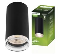 Plafonnier LED Spot Tube GU10 IP44 ADERO Noir Lumiled