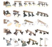Plafonnier LED style industriel lampe sur pied lampe murale spots spots bois réglable grün - Deckenlampe 4-flammig