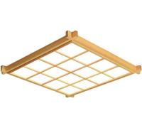 Plafonnier LED Style Japonais carré en Forme de bûche - Lampe de Plafond Artistique à proximité du Plafond, pour la Maison