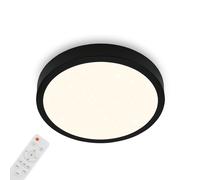 Plafonnier LED Télécommande Dimmable CCT Décor Etoile Noir 38 x 5 cm