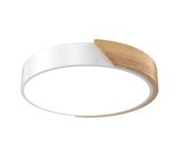 Plafonnier LED - UISEBRT - Rond - 60W - Bois & PVC - Blanc Froid