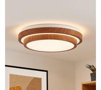 Plafonnier LED Vaako Lindby, bois clair, Bureau, Matière Plastique, Moderne, Plafonnier LED