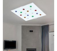 Plafonnier LED Verre Pierres Multicolore la Vie Ess Chambre Lampe Spot Satiné