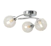 Plafonnier LED - vidaXL - 3 ampoules G9 - Métal et Verre - Contemporain - 120 W