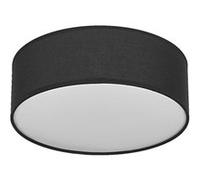 LEDVANCE Plafonnier ORBIS PARIS 300mm – rond, écran tissu, E27, noir, compatible ampoule