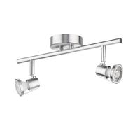 Plafonnier LEONIS à deux flammes avec ampoules LED GU10 de 468lm chacune, blanc [EEK: F]