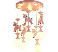 Plafonnier Licorne Dessin animé, Style Nordique onirique, avec Suspension LED Simple et créative, idéal pour Les Chambres d'enfants (Columbia)