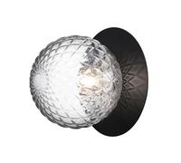 Plafonnier Liila 1, Grand , Noir/ Transparent