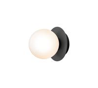 Plafonnier Liila 1 Petit Noir/Opale