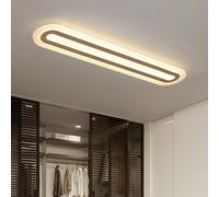 Plafonnier linéaire à DEL semi-encastré, éclairage à intensité variable pour salle à manger et cuisine, design moderne en acrylique pour entrée et couloir