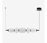 Plafonnier Linéaire Led En Fer Et Verre (95 Cm) Necsar Noir Noir
