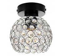 Plafonnier Loft Light avec boule de cristal et LED chromées